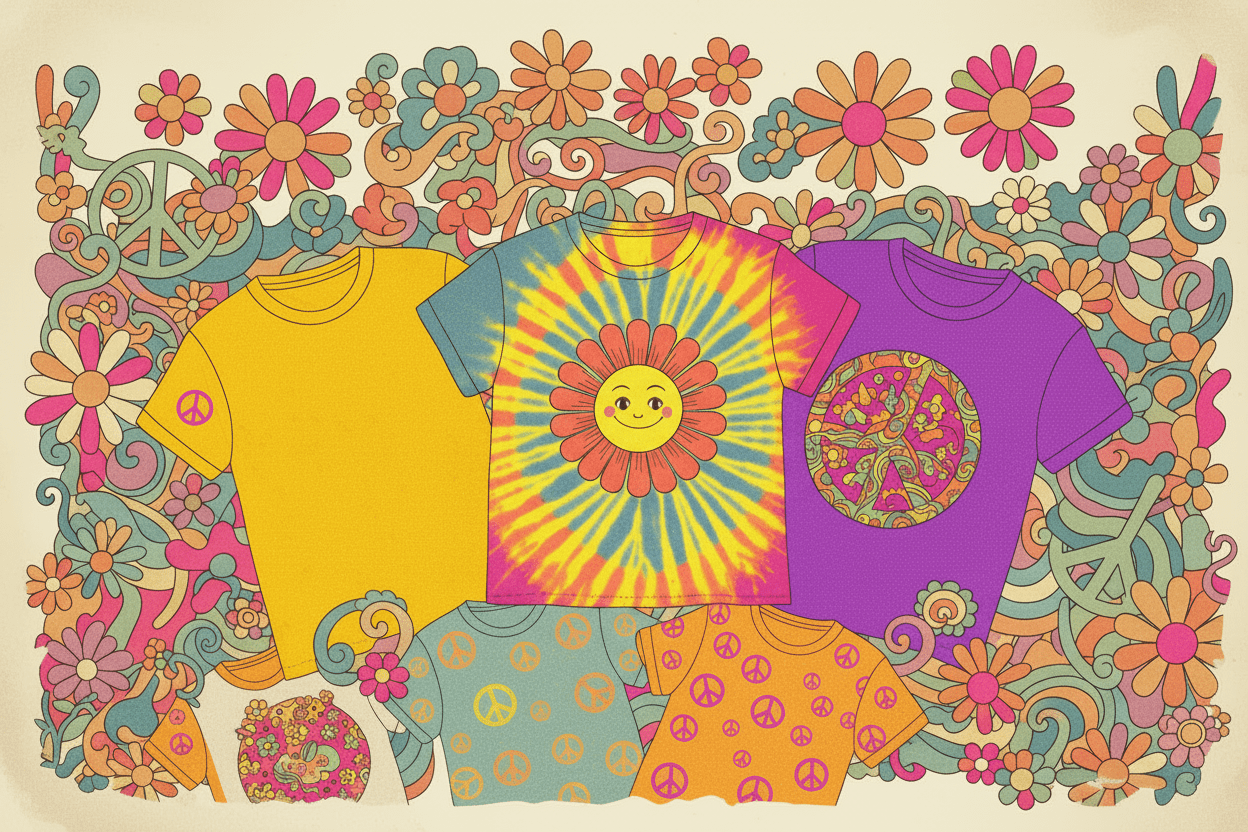 Hippie & Peace - Tshirt Vintage Factory
