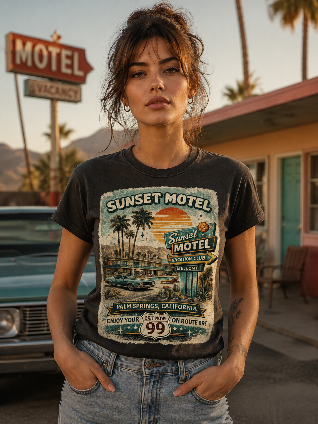 T-Shirt Vintage Sunset Motel