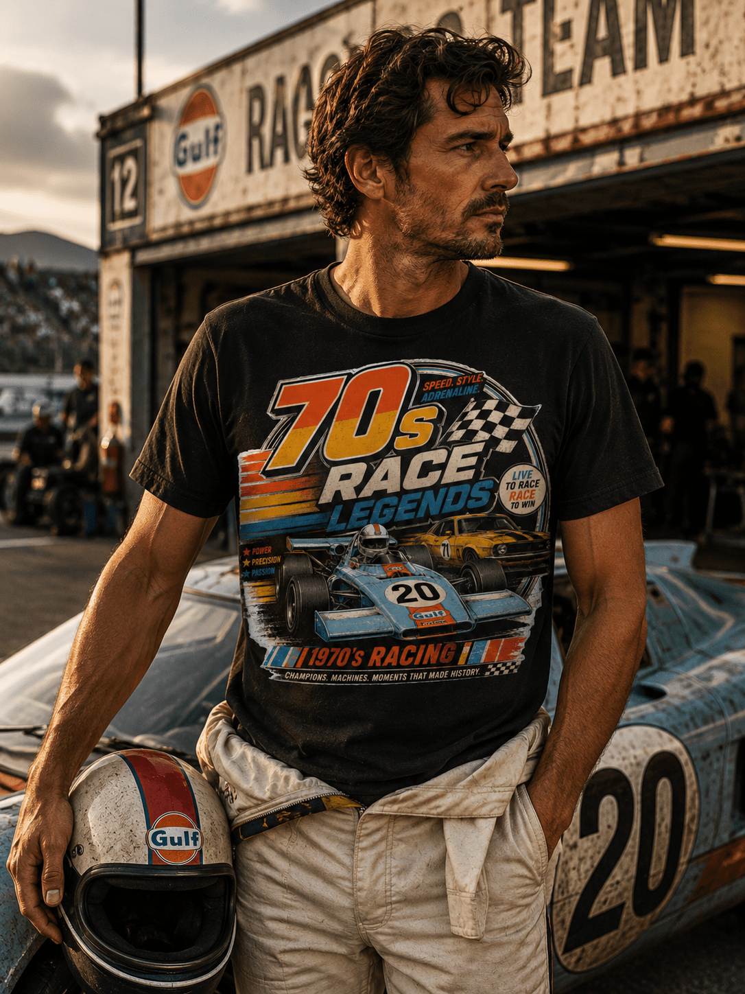 T-Shirt Vintage "70's Race Legend" - Tshirt Vintage Factory