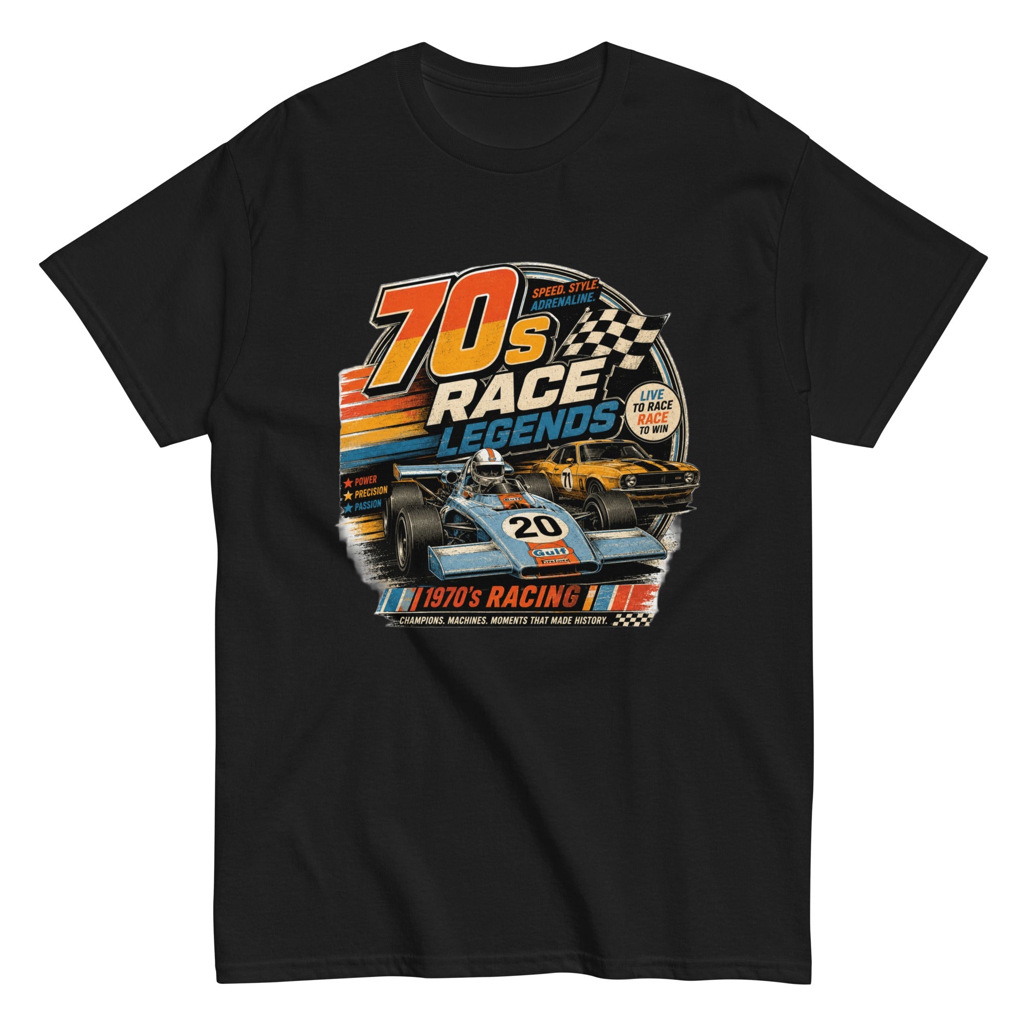 T-Shirt Vintage "70's Race Legend" - Tshirt Vintage Factory