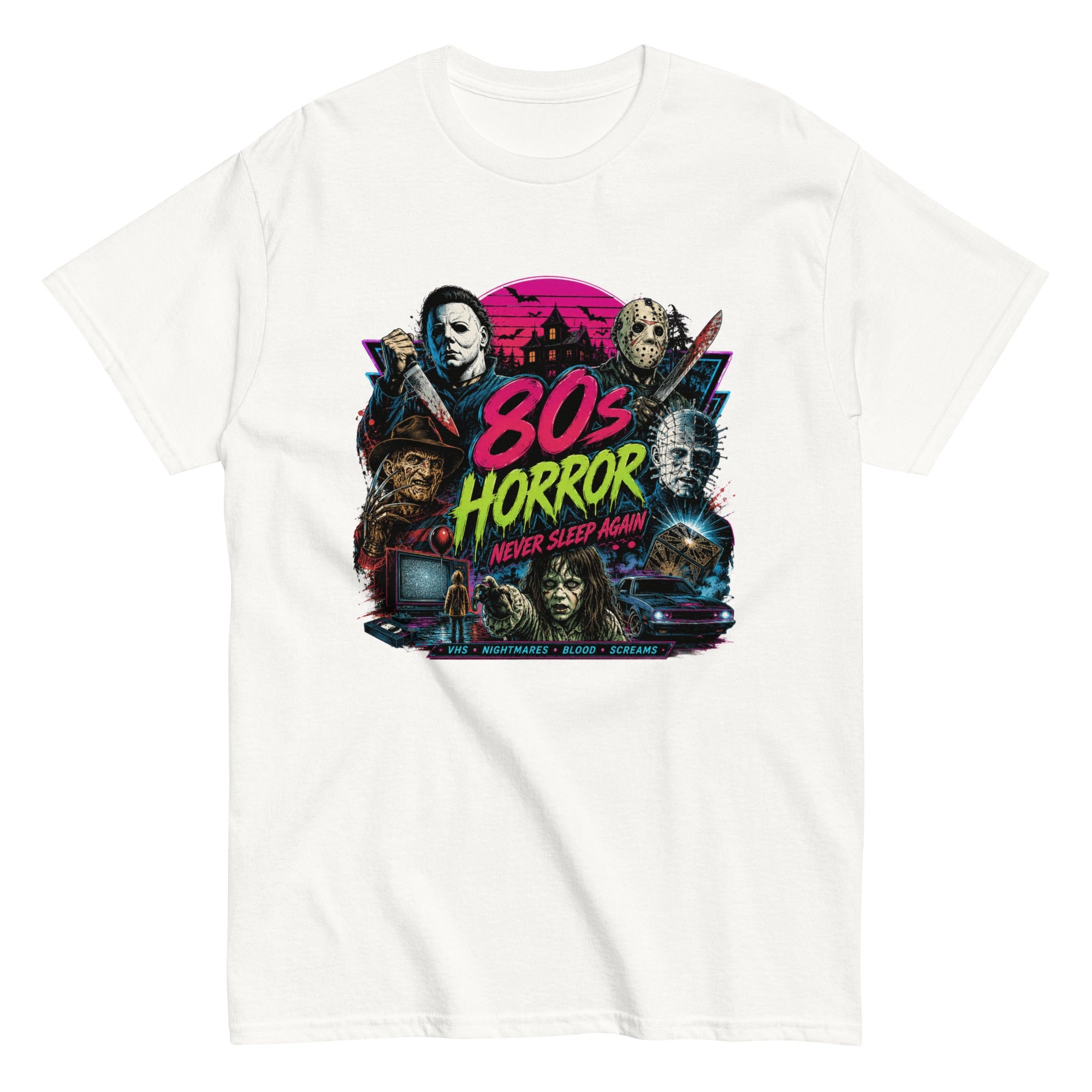 T-Shirt Vintage “80’s Horror Show” – L’univers culte de l’horreur des années 80 - Tshirt Vintage Factory