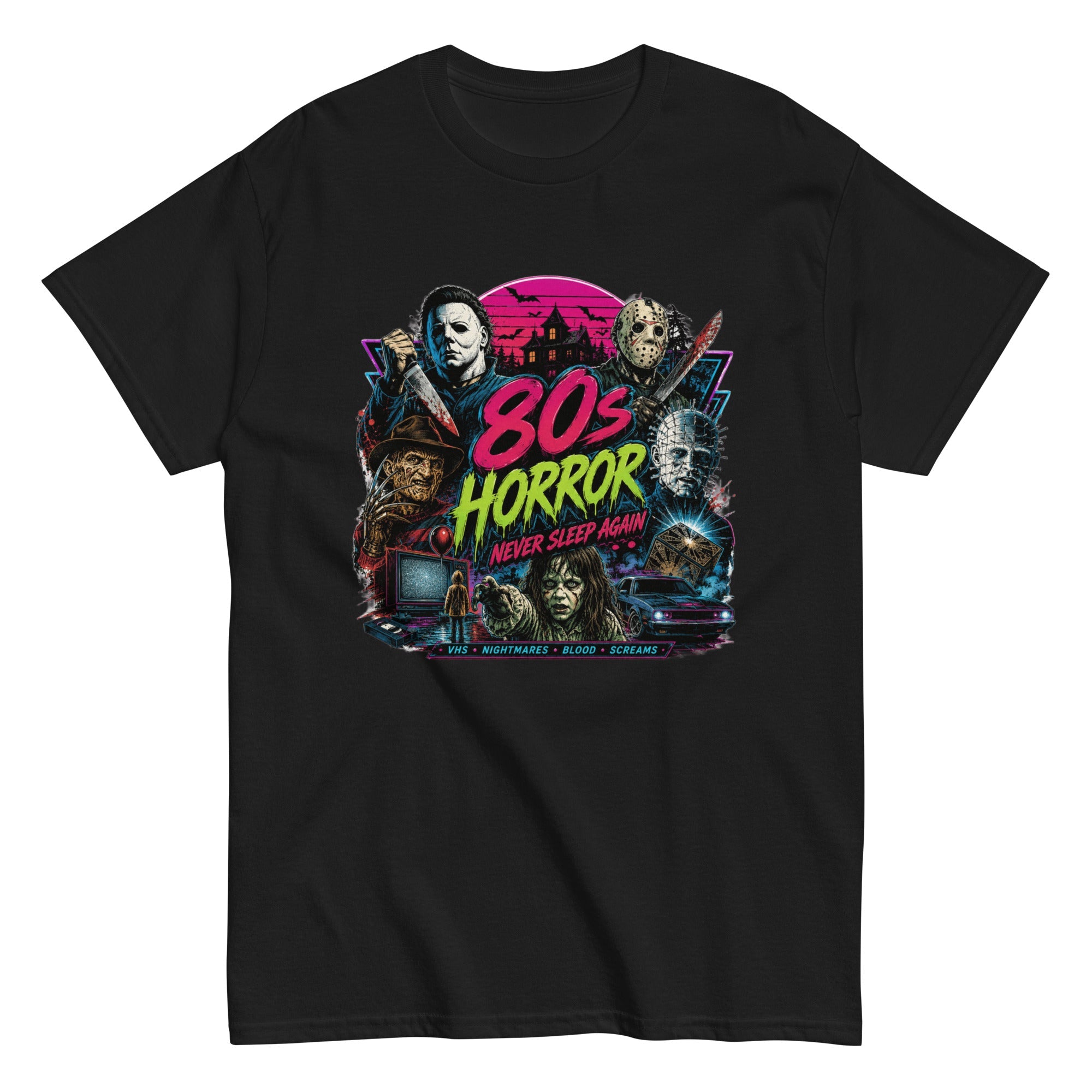 T-Shirt Vintage “80’s Horror Show” – L’univers culte de l’horreur des années 80 - Tshirt Vintage Factory