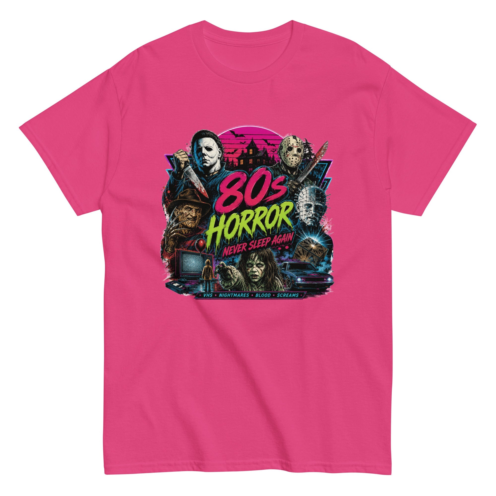 T-Shirt Vintage “80’s Horror Show” – L’univers culte de l’horreur des années 80 - Tshirt Vintage Factory