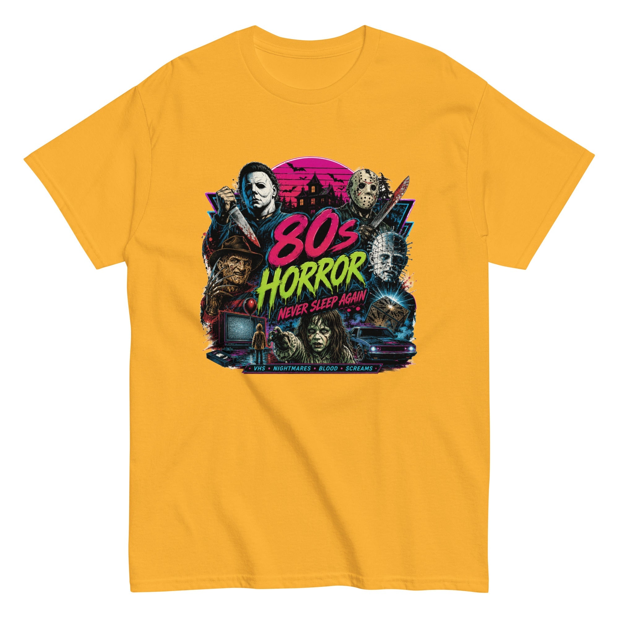 T-Shirt Vintage “80’s Horror Show” – L’univers culte de l’horreur des années 80 - Tshirt Vintage Factory