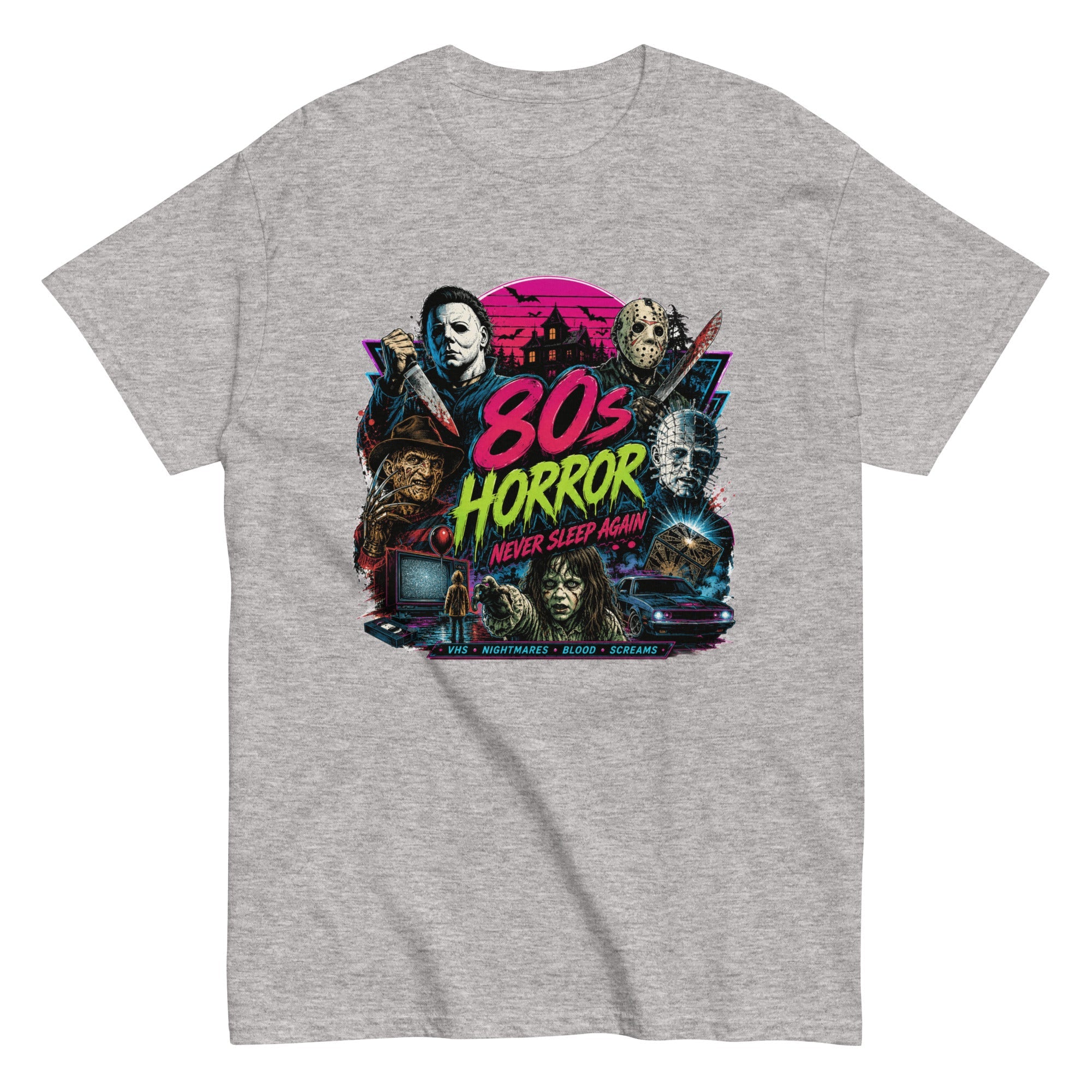 T-Shirt Vintage “80’s Horror Show” – L’univers culte de l’horreur des années 80 - Tshirt Vintage Factory
