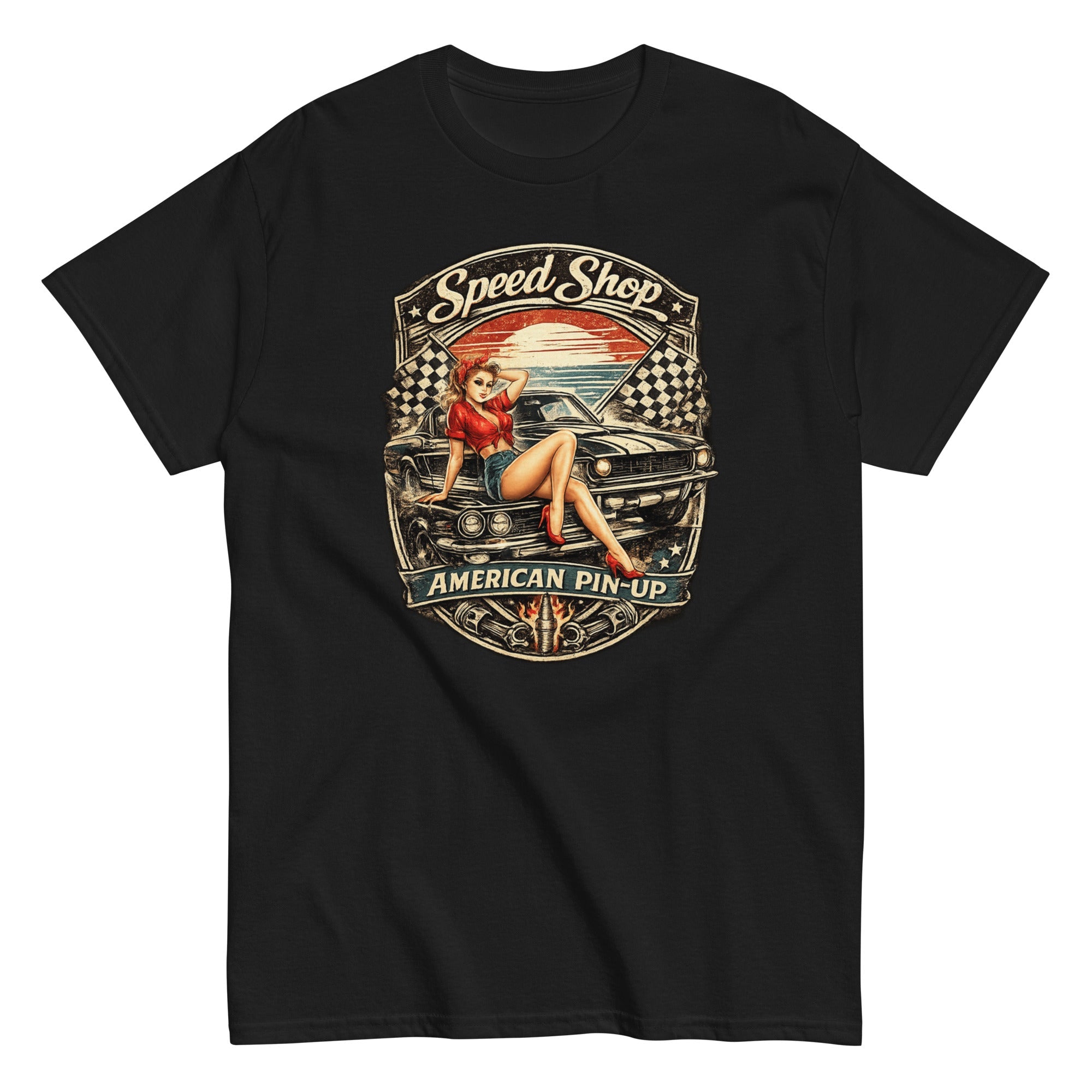 T-shirt vintage American Pin-up - Tshirt Vintage Factory