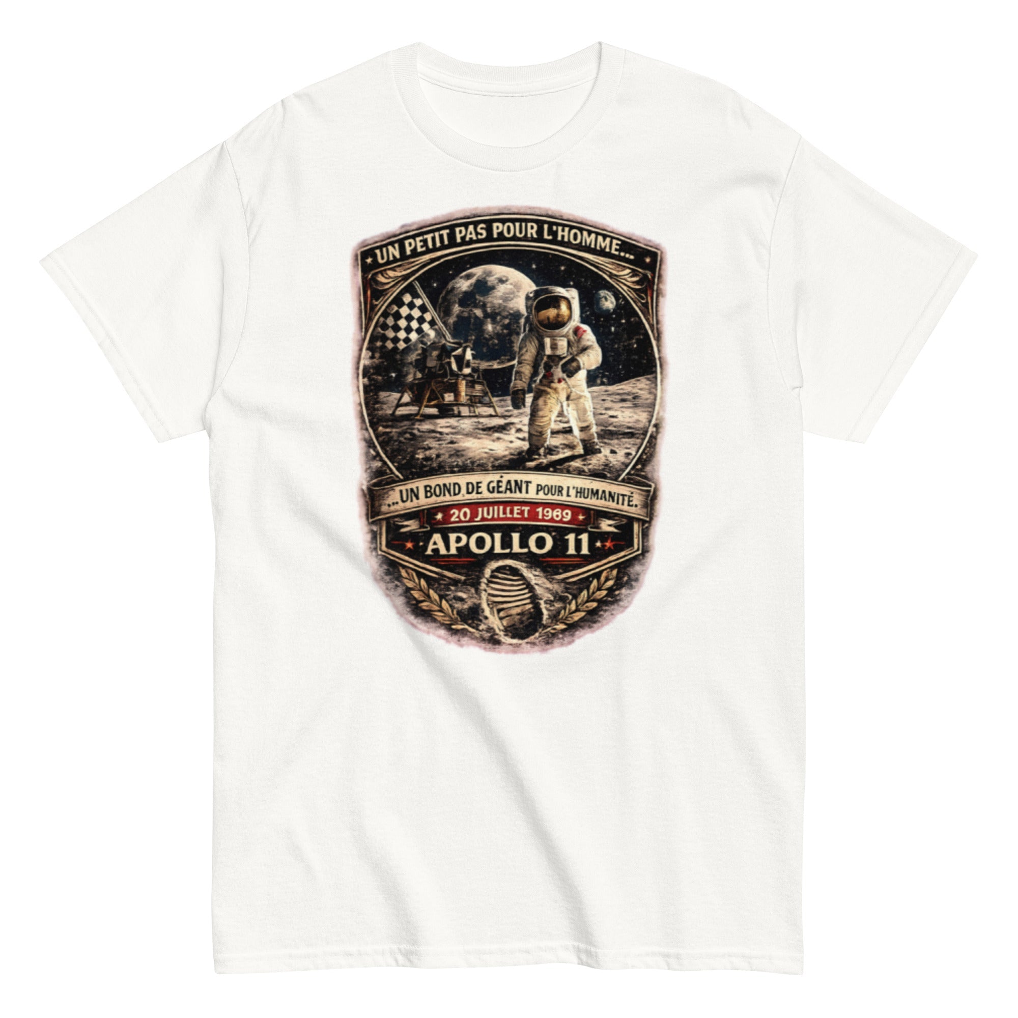 T-shirt Vintage Apollo 11 – “Un bond de géant pour l’humanité” - Tshirt Vintage Factory