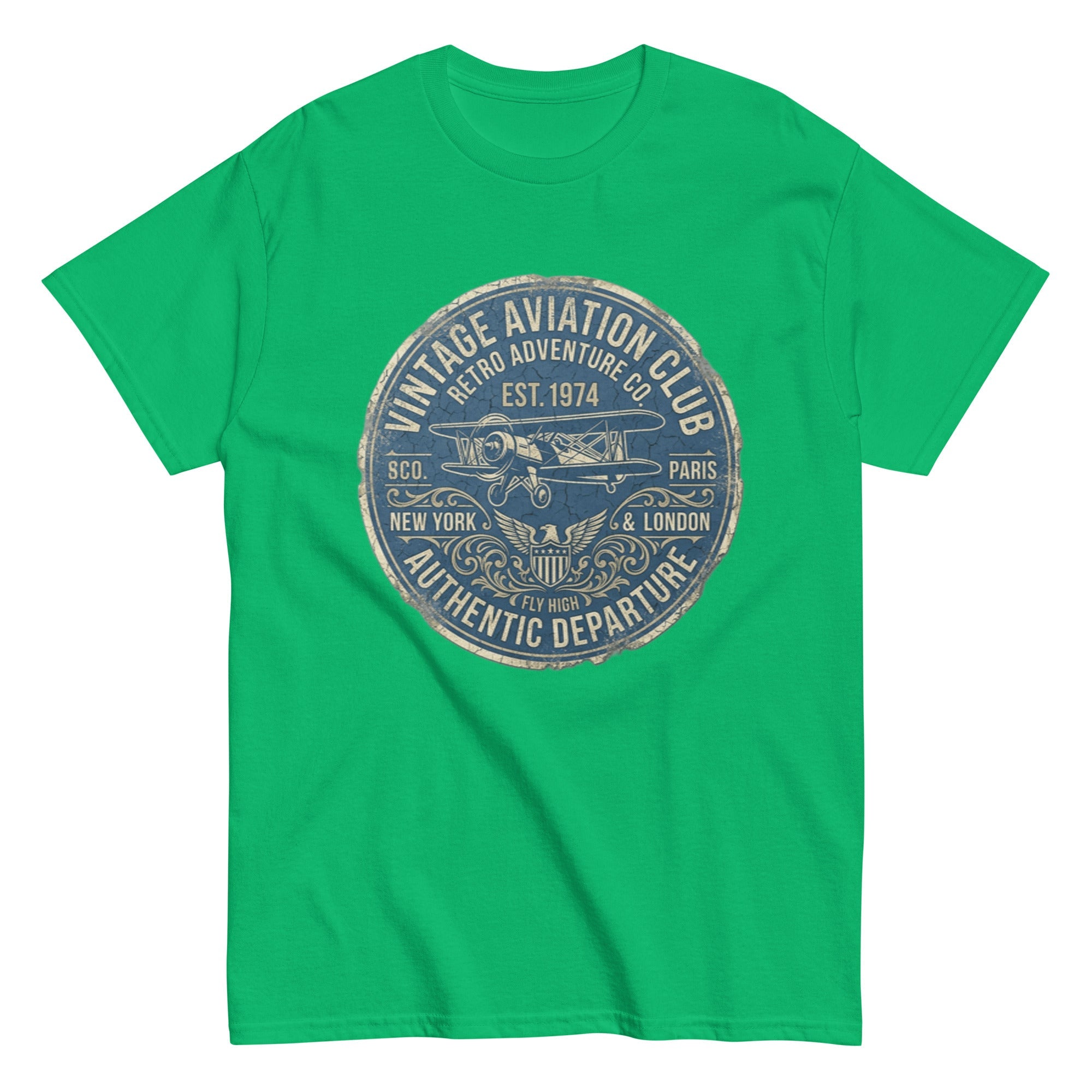 T-shirt Vintage Aviation Club 1974 - Tshirt Vintage Factory