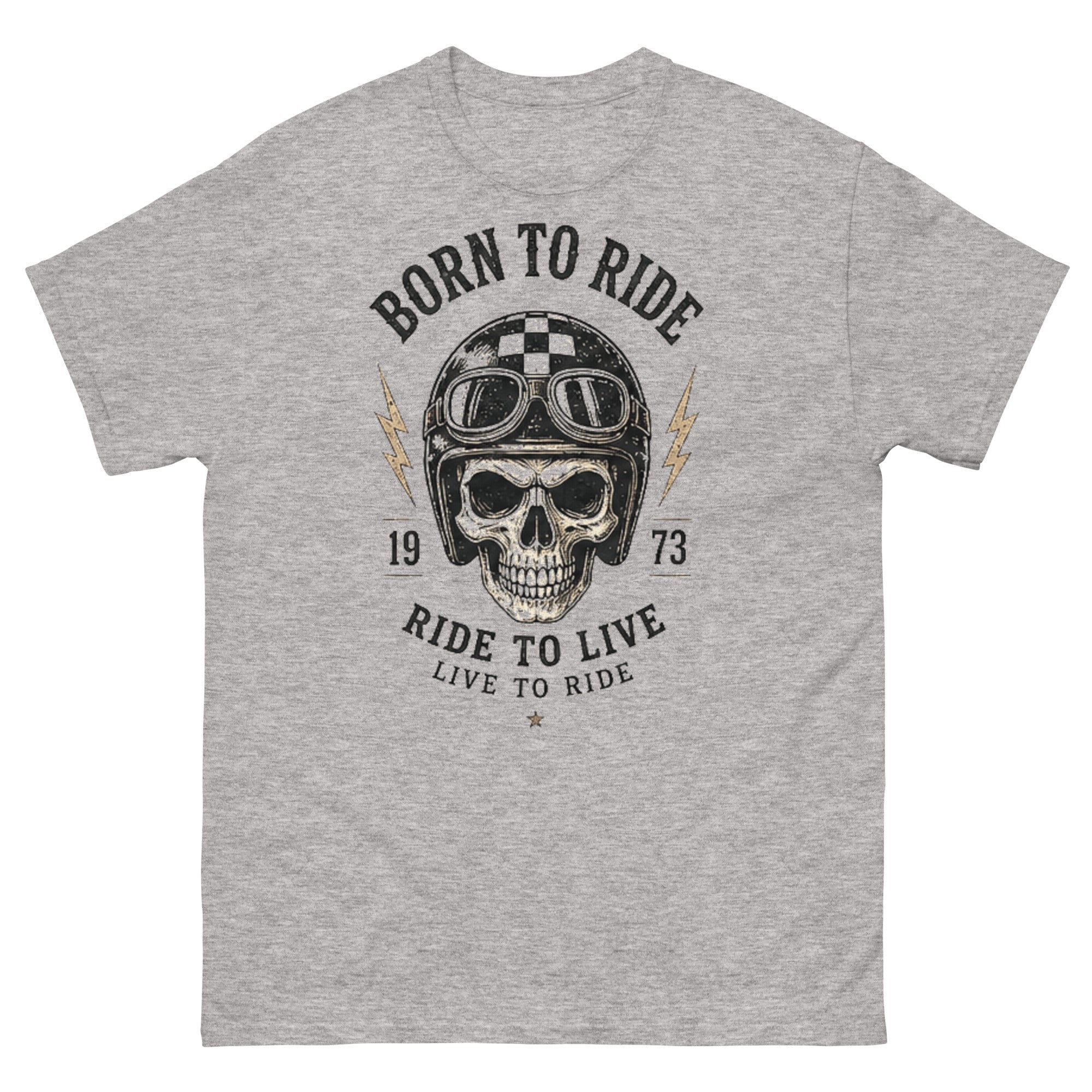 T-shirt vintage Born To Ride 1973 - Tshirt Vintage Factory