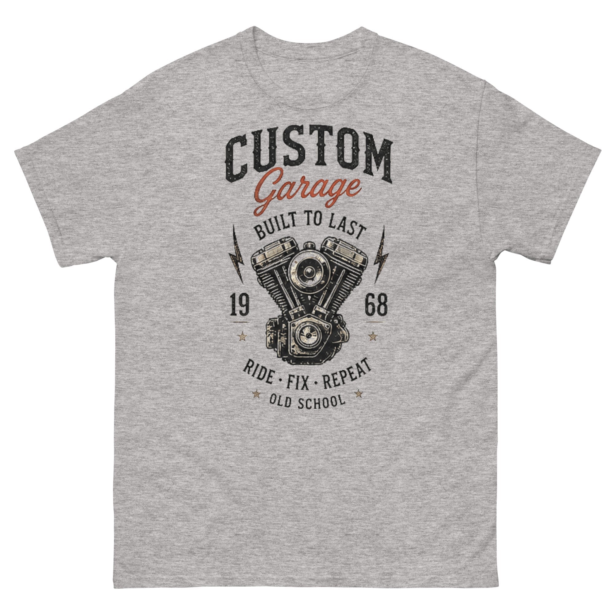 T-shirt vintage Custom Garage 1968 - Tshirt Vintage Factory