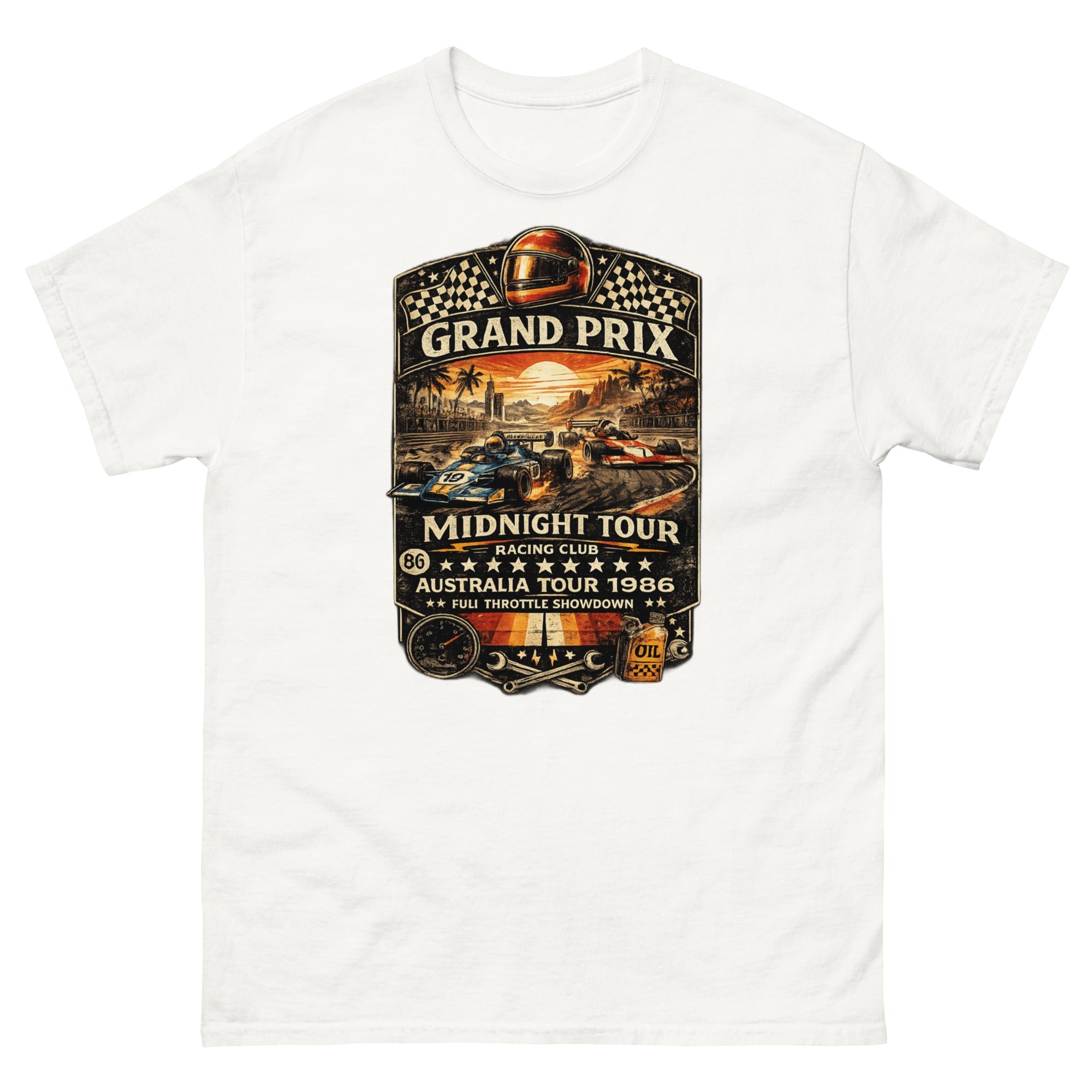 T-Shirt Vintage Grand Prix Midnight Tour 1986 - Tshirt Vintage Factory