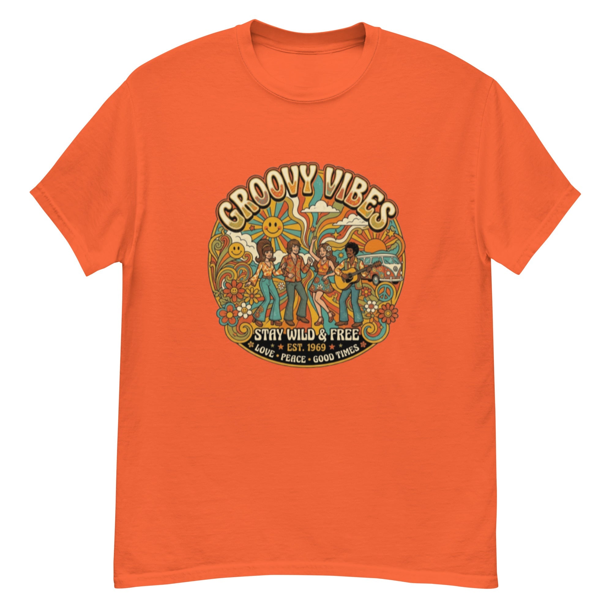 T-shirt vintage Groovy Vibes - Tshirt Vintage Factory