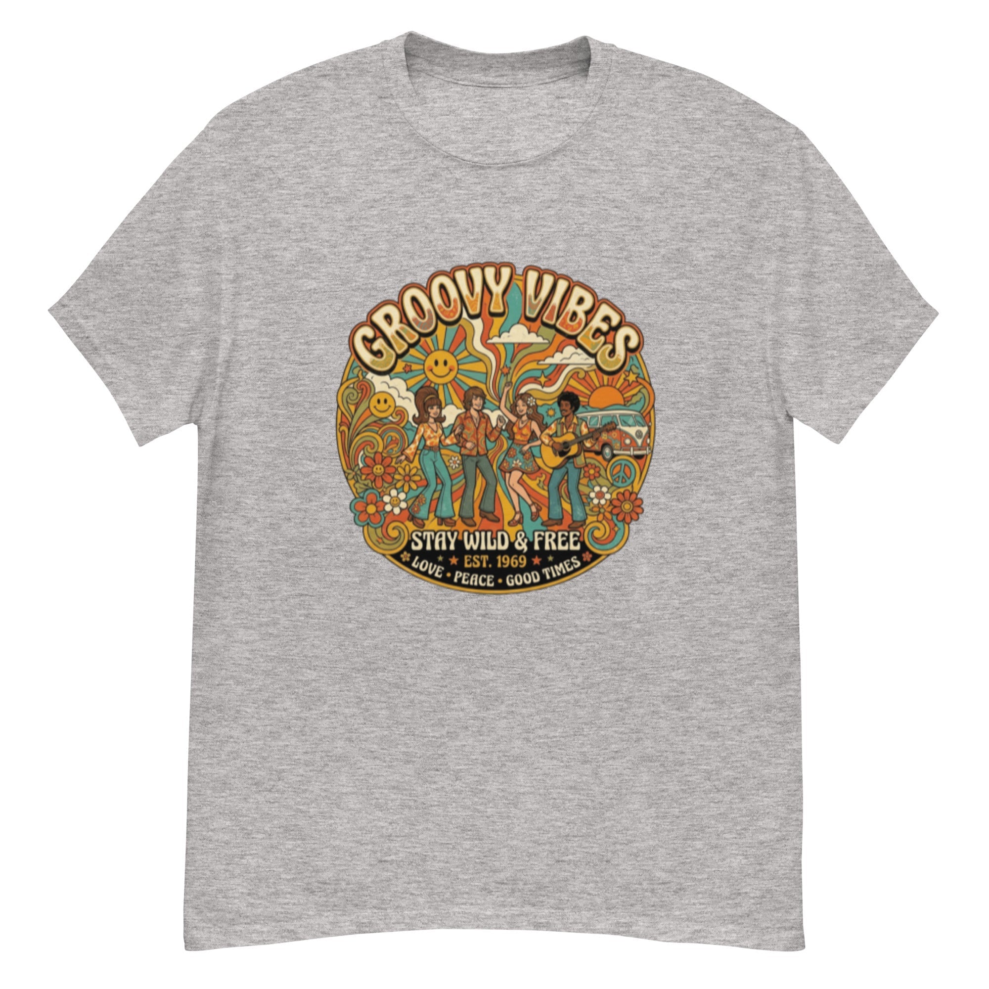 T-shirt vintage Groovy Vibes - Tshirt Vintage Factory