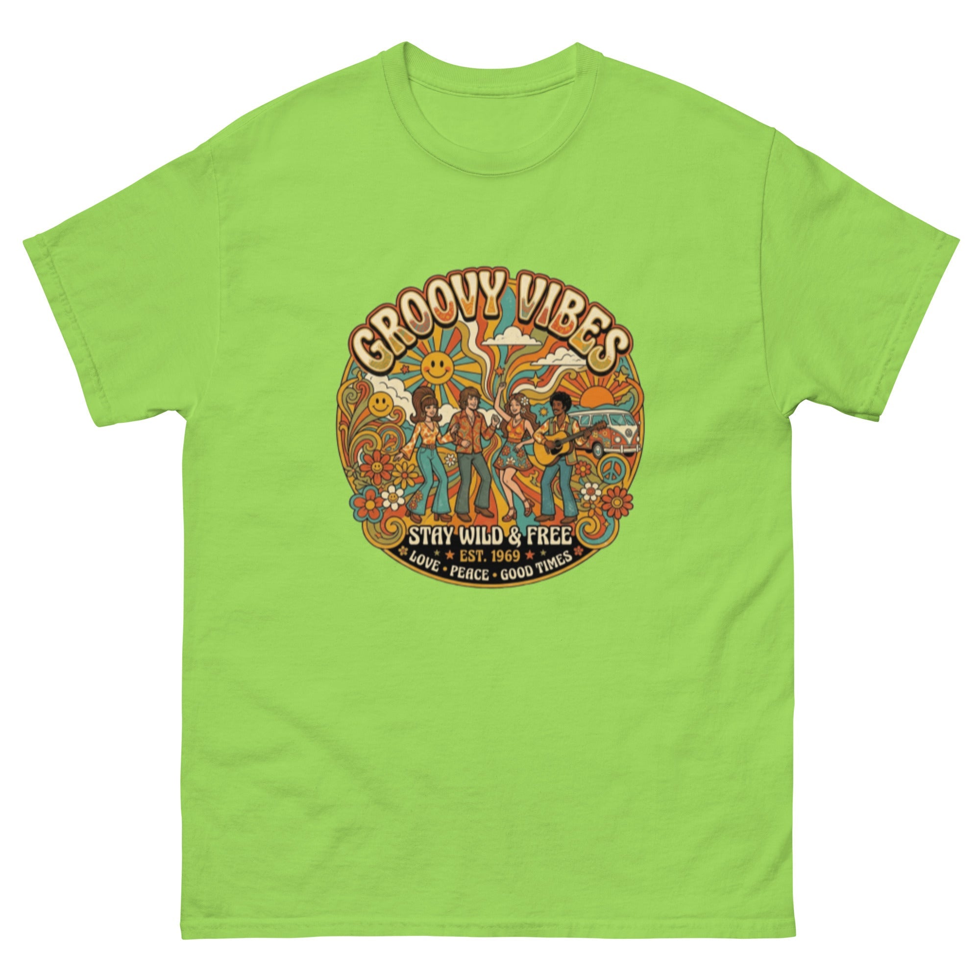 T-shirt vintage Groovy Vibes - Tshirt Vintage Factory
