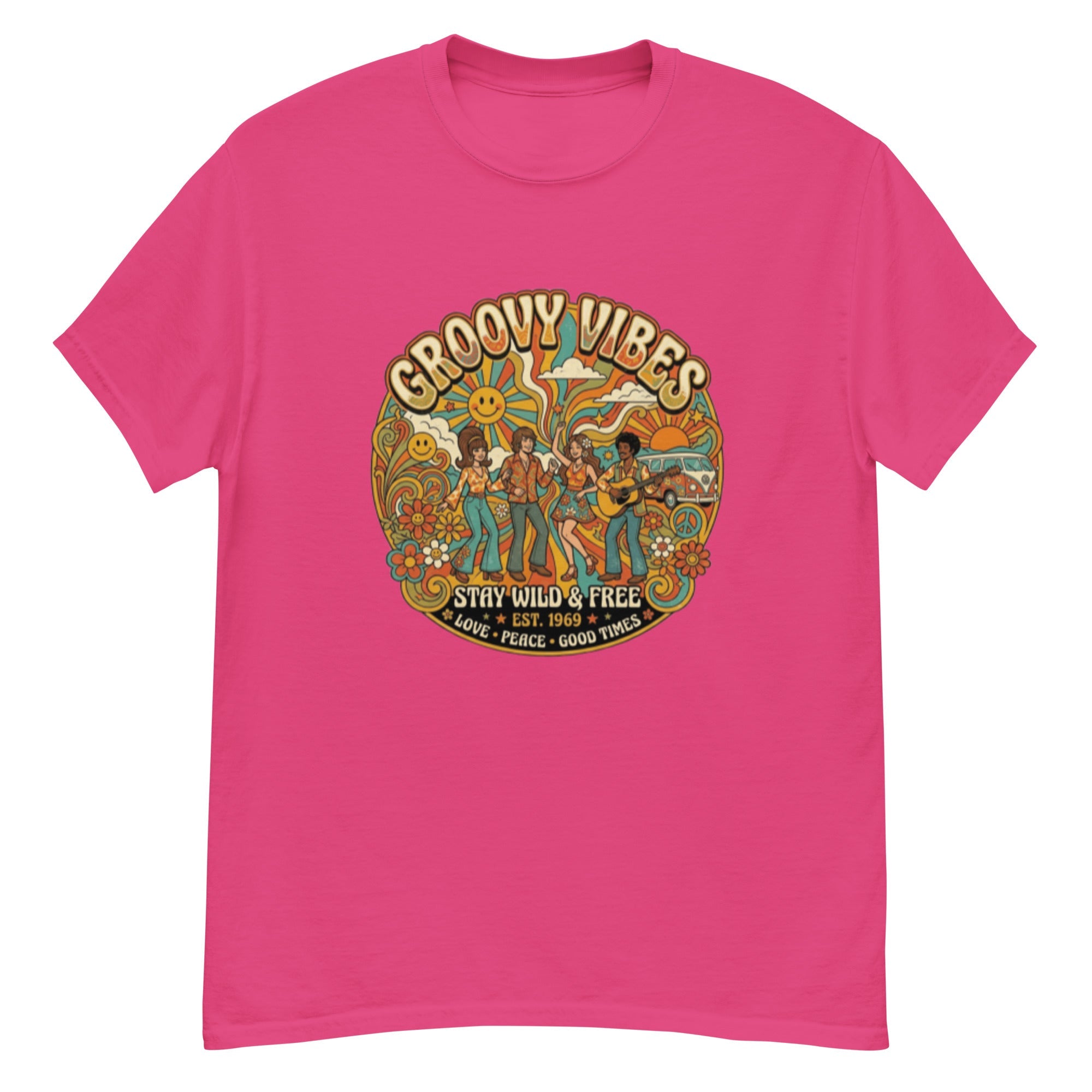 T-shirt vintage Groovy Vibes - Tshirt Vintage Factory