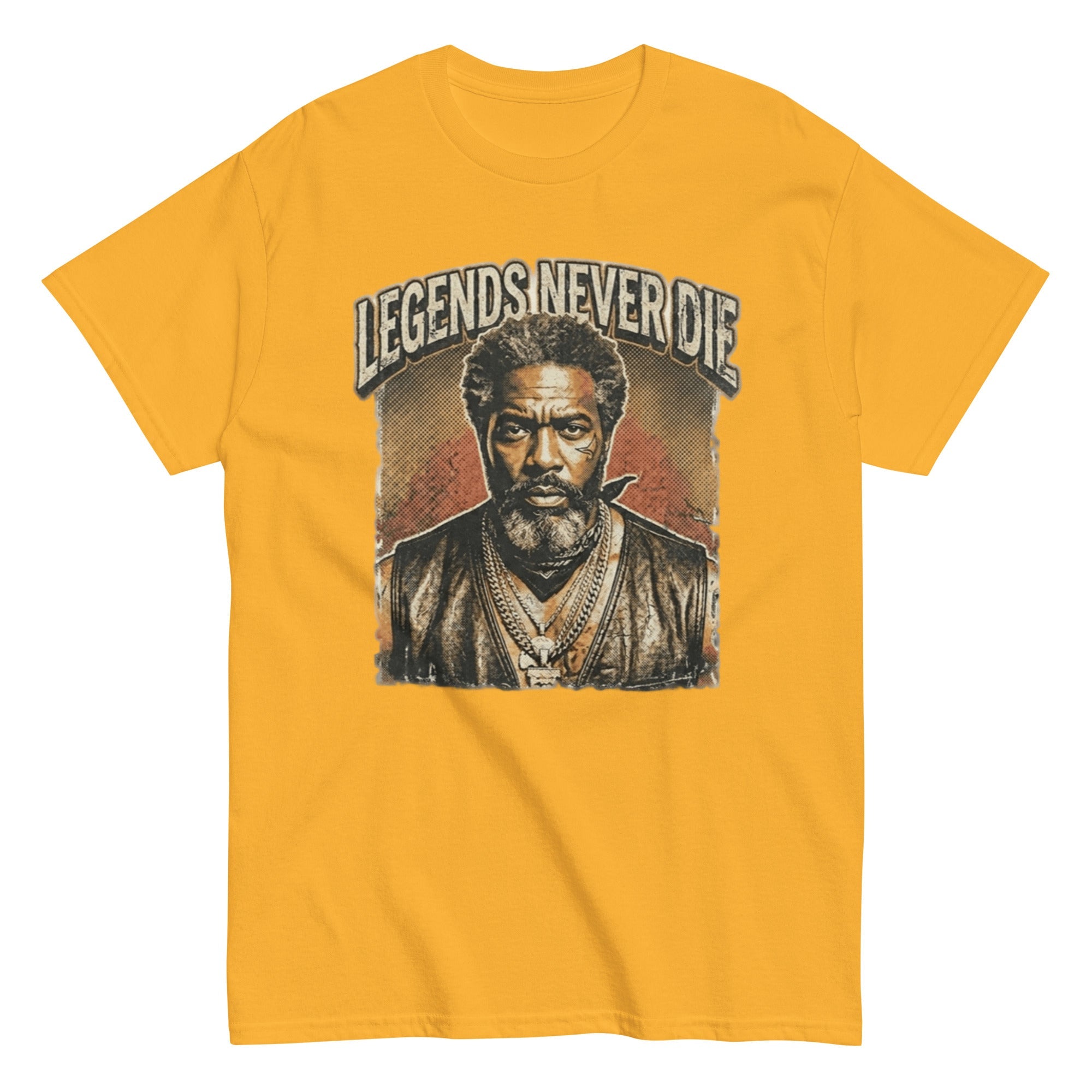 T-shirt vintage Légende Never Die : L'Empreinte de l'Immortalité - Tshirt Vintage Factory