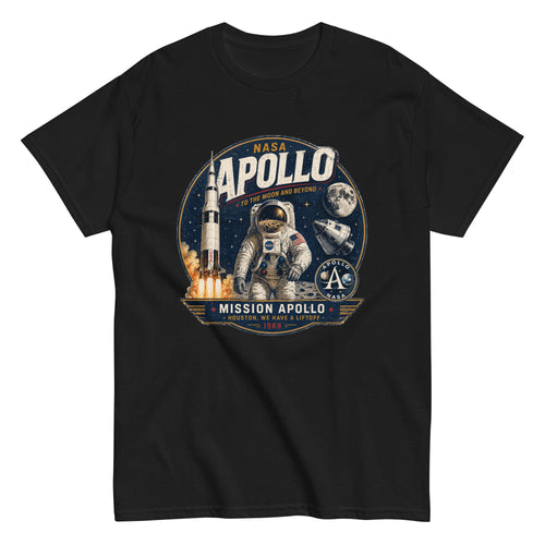 T-Shirt Vintage "Mission Apollo – Houston, We Have a Liftoff" - Tshirt Vintage Factory