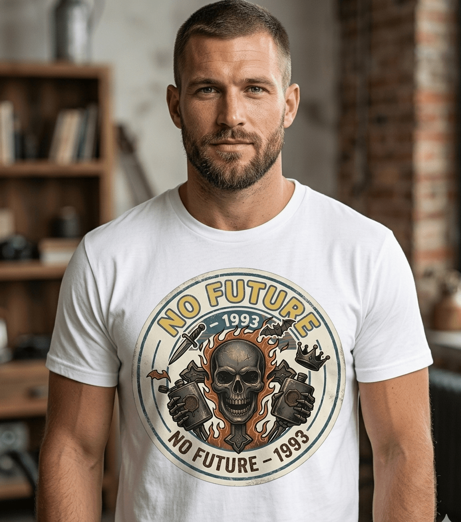 T-shirt vintage "No Future" : L'Insigne de la Révolte - Tshirt Vintage Factory