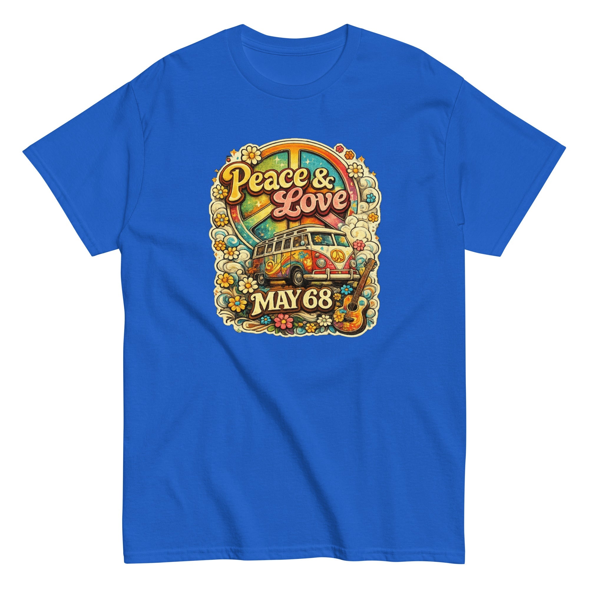 T-shirt vintage Peace & Love Mai 68 - Tshirt Vintage Factory