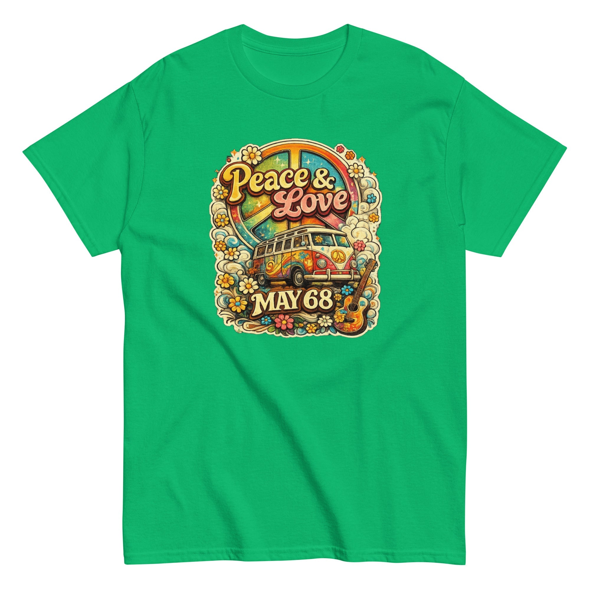 T-shirt vintage Peace & Love Mai 68 - Tshirt Vintage Factory