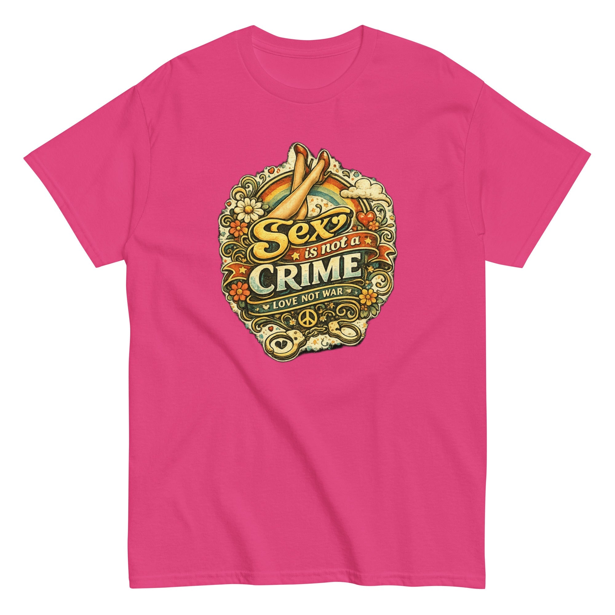 T-Shirt Vintage “Sex Is Not a Crime” – Style Hippie Retro 70’s - Tshirt Vintage Factory