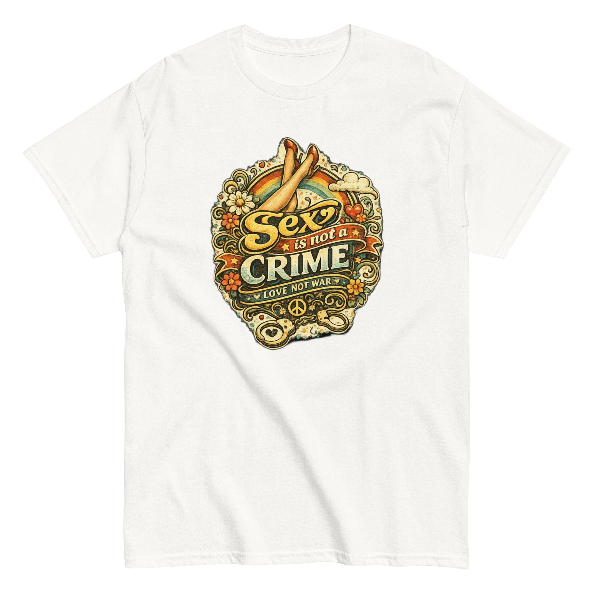 T-Shirt Vintage “Sex Is Not a Crime” – Style Hippie Retro 70’s - Tshirt Vintage Factory