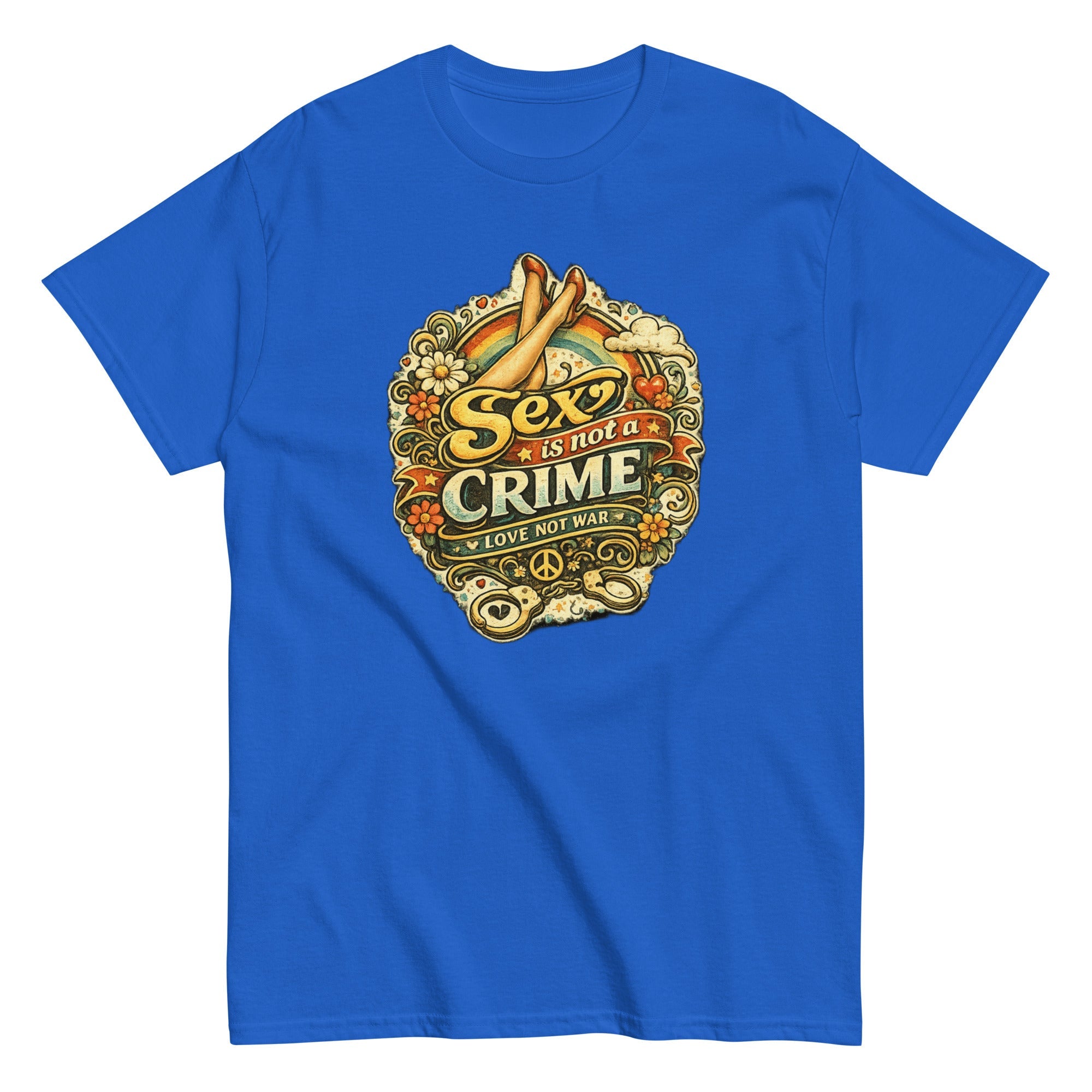 T-Shirt Vintage “Sex Is Not a Crime” – Style Hippie Retro 70’s - Tshirt Vintage Factory