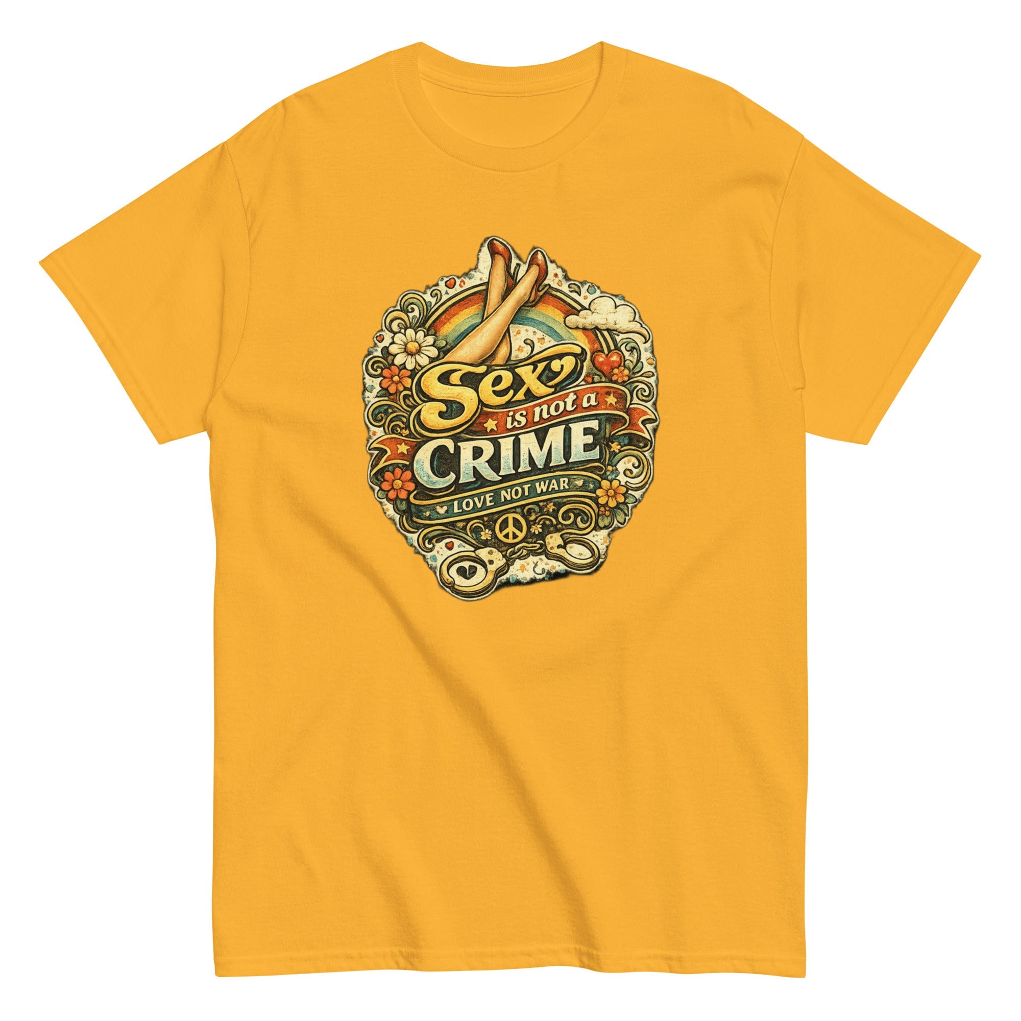 T-Shirt Vintage “Sex Is Not a Crime” – Style Hippie Retro 70’s - Tshirt Vintage Factory