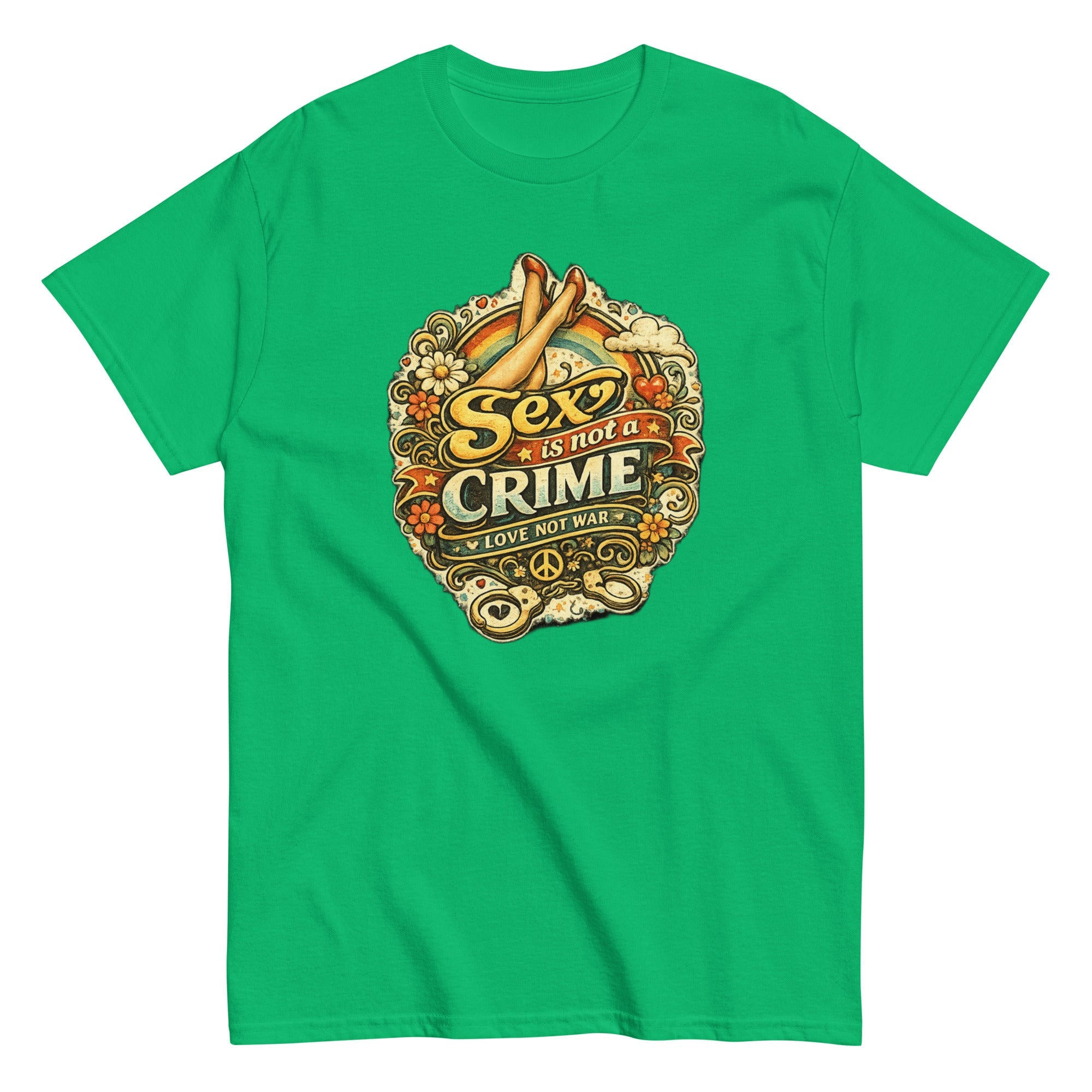 T-Shirt Vintage “Sex Is Not a Crime” – Style Hippie Retro 70’s - Tshirt Vintage Factory