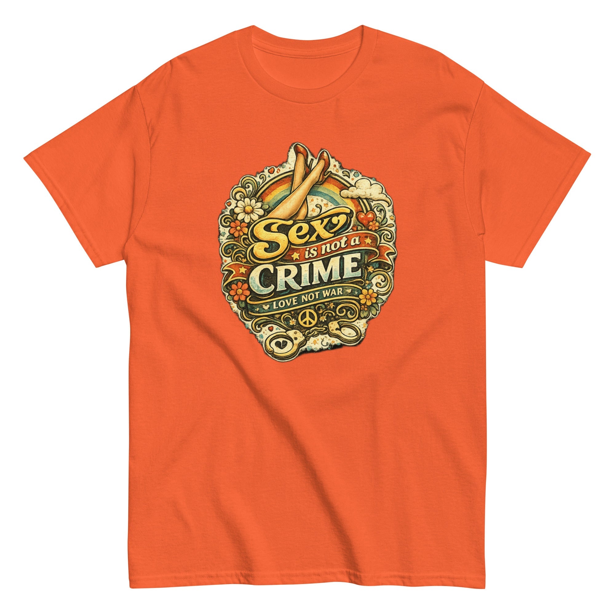 T-Shirt Vintage “Sex Is Not a Crime” – Style Hippie Retro 70’s - Tshirt Vintage Factory