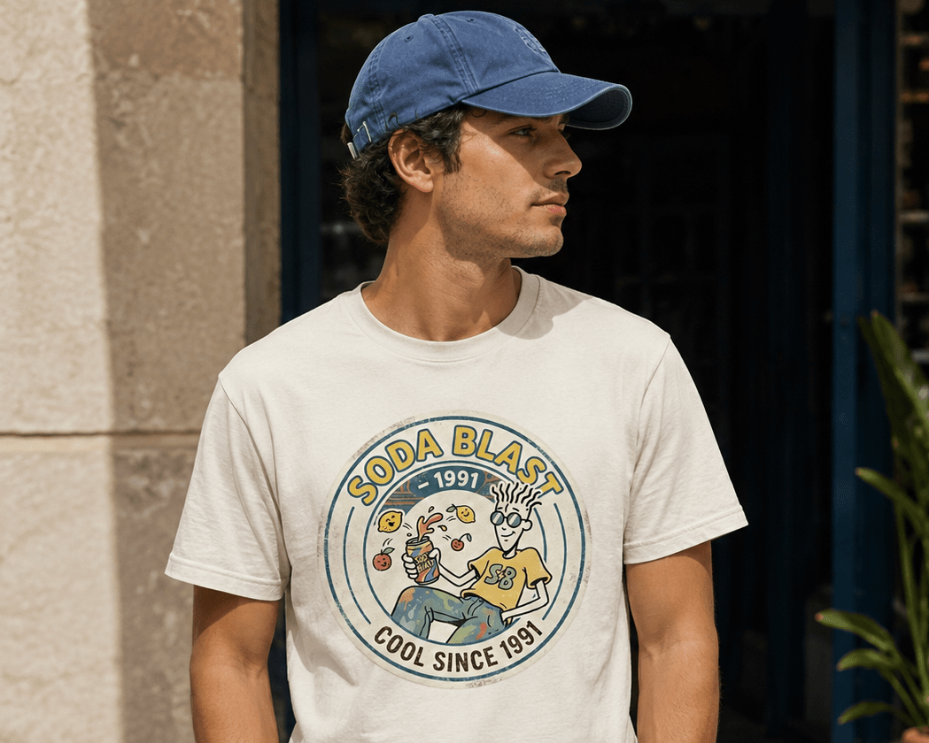 T-shirt Vintage Soda Blast 1991 – Cool Since 1991 - Tshirt Vintage Factory