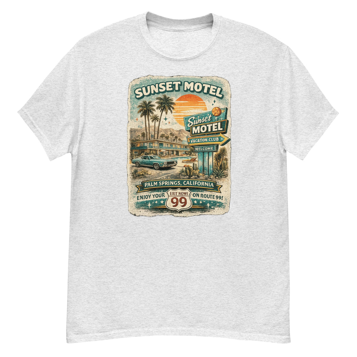 T-Shirt Vintage Sunset Motel - Tshirt Vintage Factory