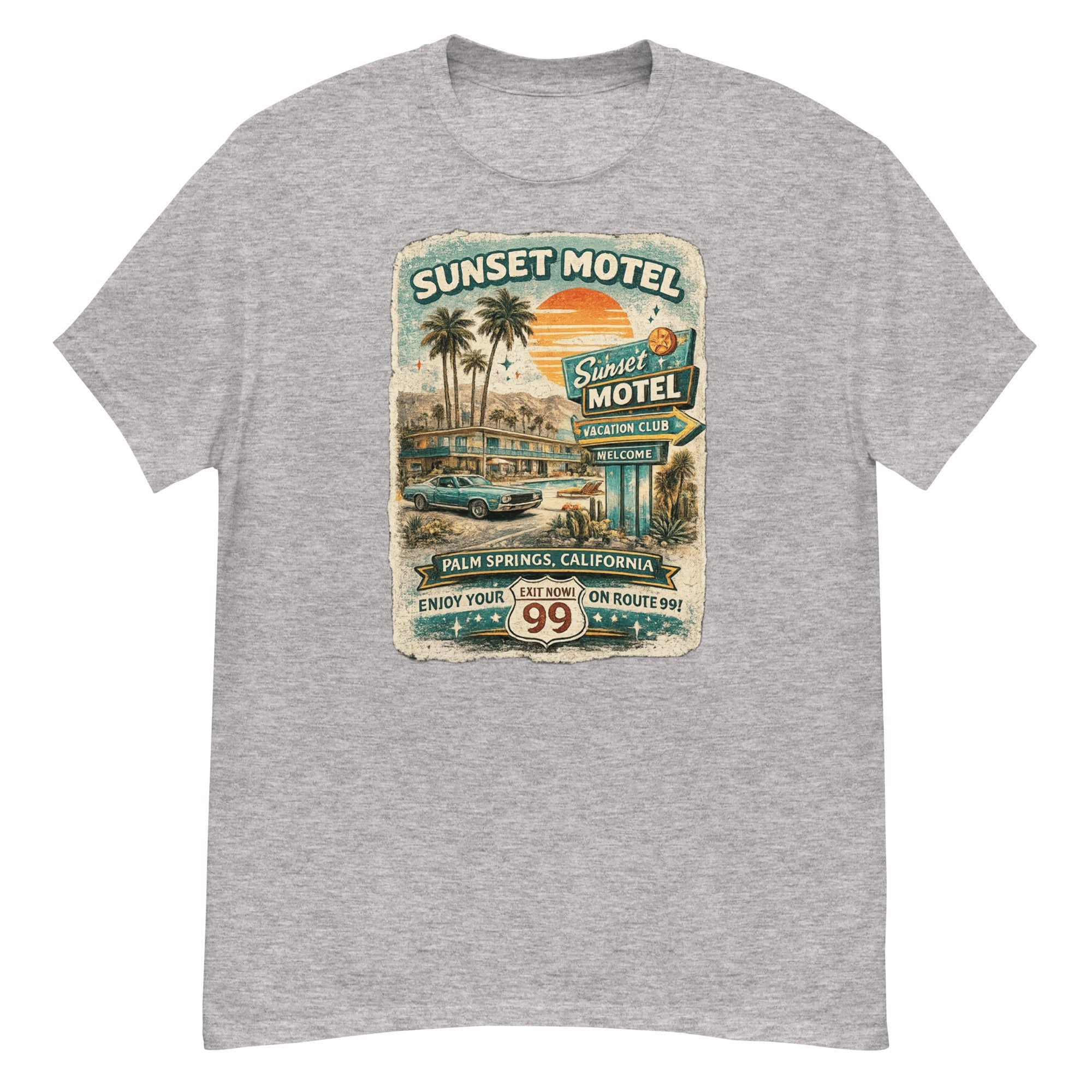 T-Shirt Vintage Sunset Motel - Tshirt Vintage Factory