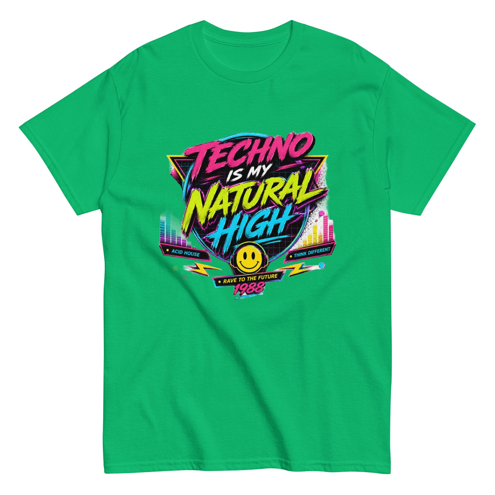 T-Shirt Vintage Techno Is My Natural High 1988. - Tshirt Vintage Factory