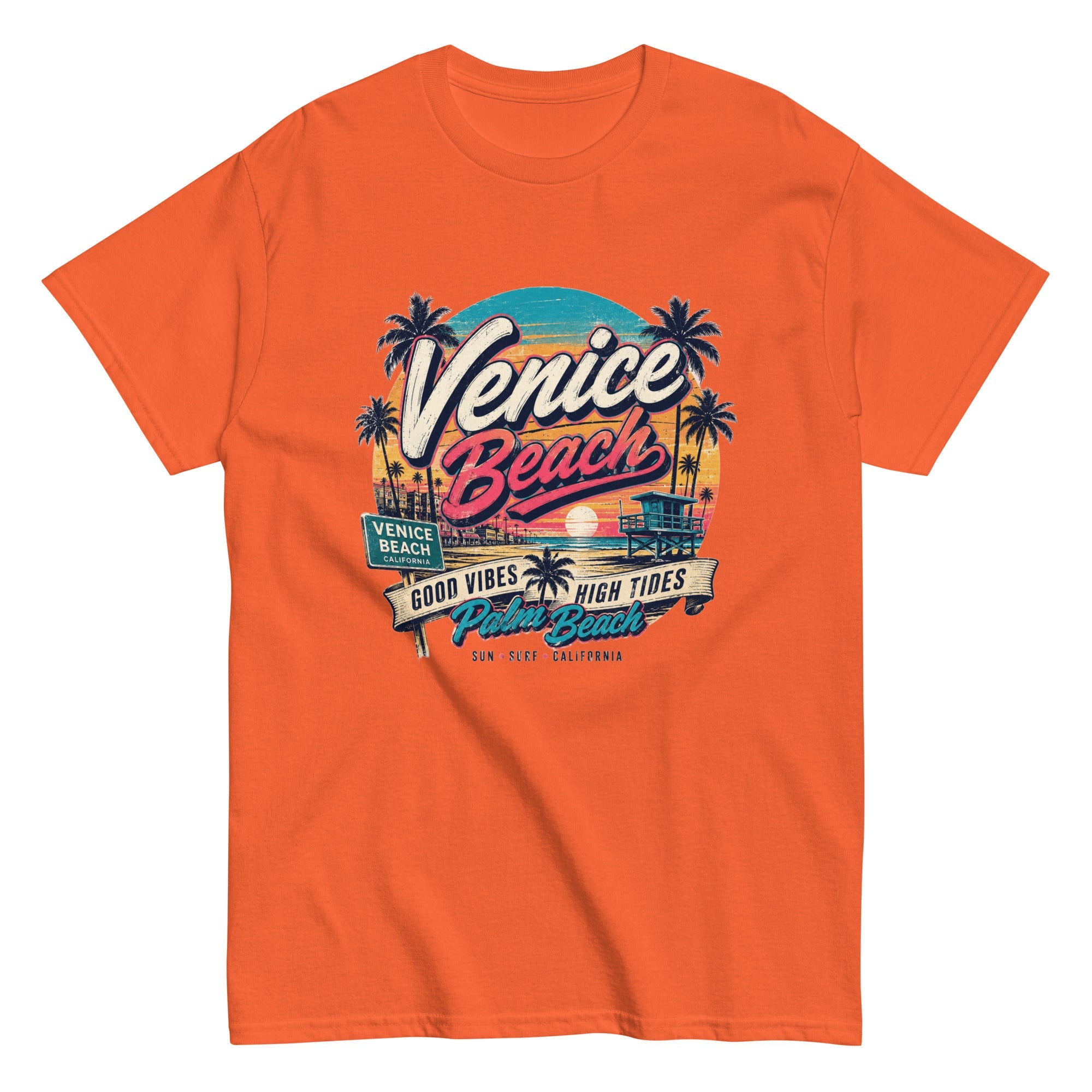 T-Shirt Vintage Venice Beach – Good Vibes High Tides - Tshirt Vintage Factory